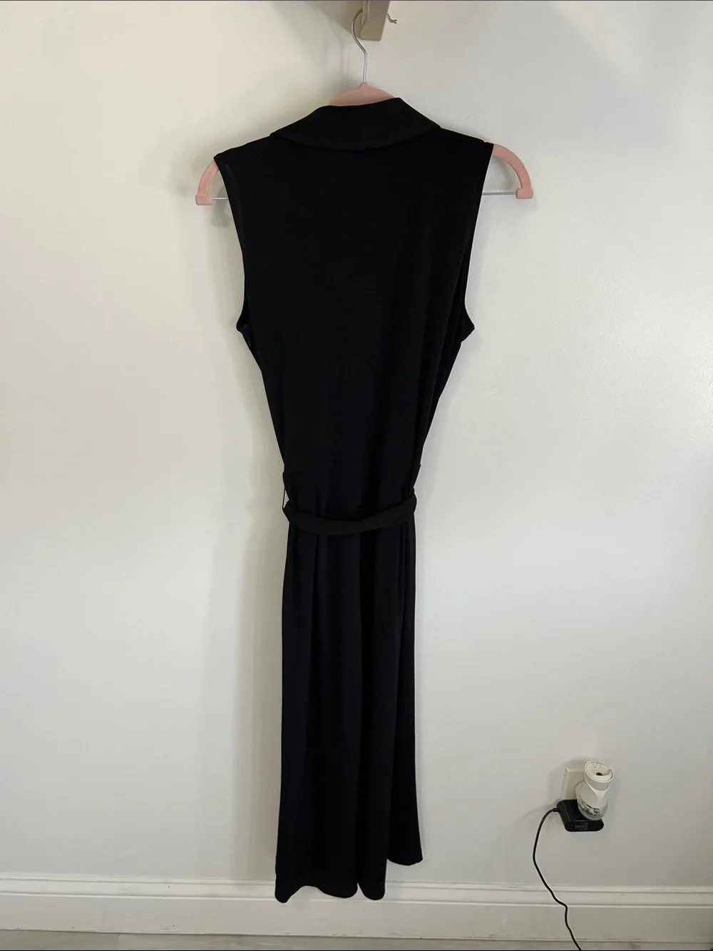 Michael Kors Black Gold Sleeveless Crop Jumpsuit